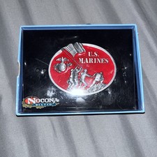 Vintage 1982 US Marine Corps Brass Belt Buckle USMC 80's