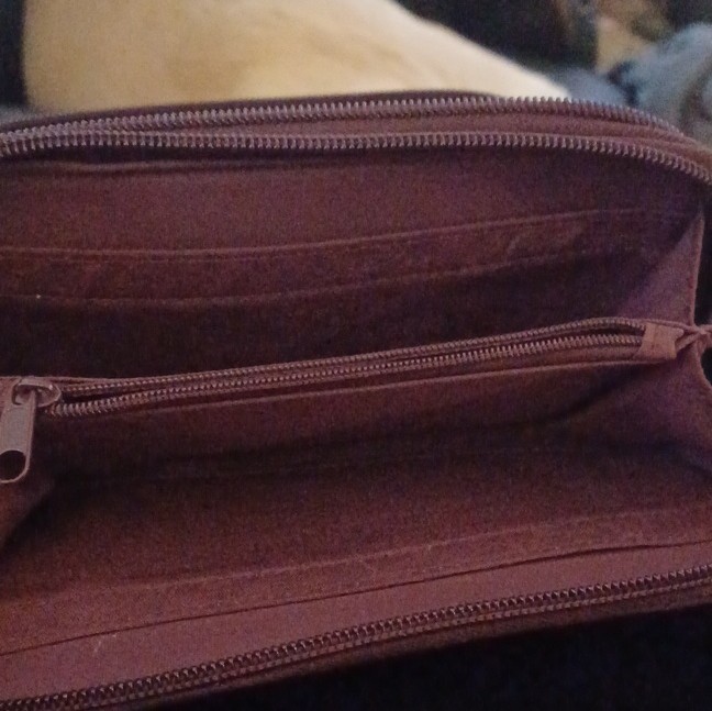 Purple Solid Pattern Zip-Around Women's Wallet wi… - image 4