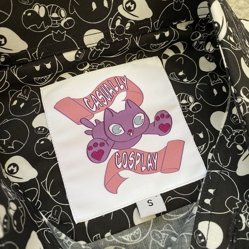 Casually Cosplay Super Mario Boo Button Front Shirt Short Sleeve Small Nintendo - Foto 4 di 9