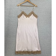 Vintage Vanity Fair Negligee Womens 36 Pink Lace Slip Dress Lingerie Nightgown