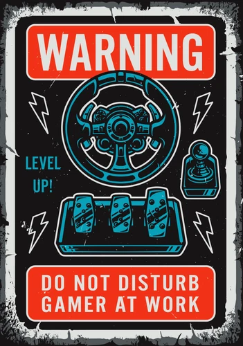 Gaming Gamer Area Do Not Disturb Sign Self Adhesive Vinyl Sticker