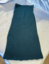 Cotton On Women's Blue Solid Cotton Knit Infinity Scarf Knit Accents