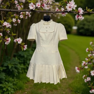 Celeste Dress, Cute, Women s Size Medium, Cream Color,  Hidden Back Zipper, New