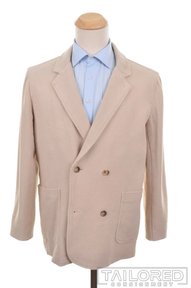 Blazer chaqueta abrigo deportivo BILLY REID liso marfil beige 100 % algodón para hombre - 42 R Foto 2 de 4