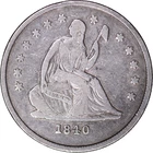 1840-O 25c Seated Liberty Quarter - No Drapery ~ Fine Details