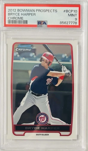 BRYCE HARPER 2012 Bowman Chrome Prospects #BCP10 PSA 9 MINT Washington Nationals