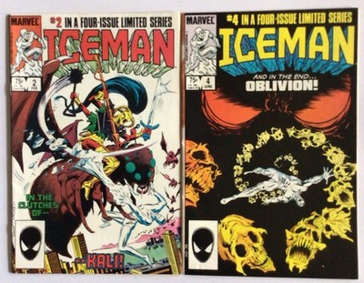 Iceman #2, #4, of 4 part mini series.  1985. Marvel Comics.