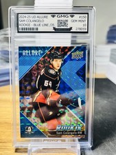 2024-25 UD Allure Sam Colangelo Rookie Blue Line /35 GMG Graded 10 Gem Mint 💎