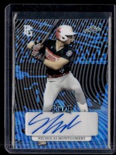 2023 Leaf Metal Perfect Game Marble Nicholas Montgomery Base Auto Blue SN,AU