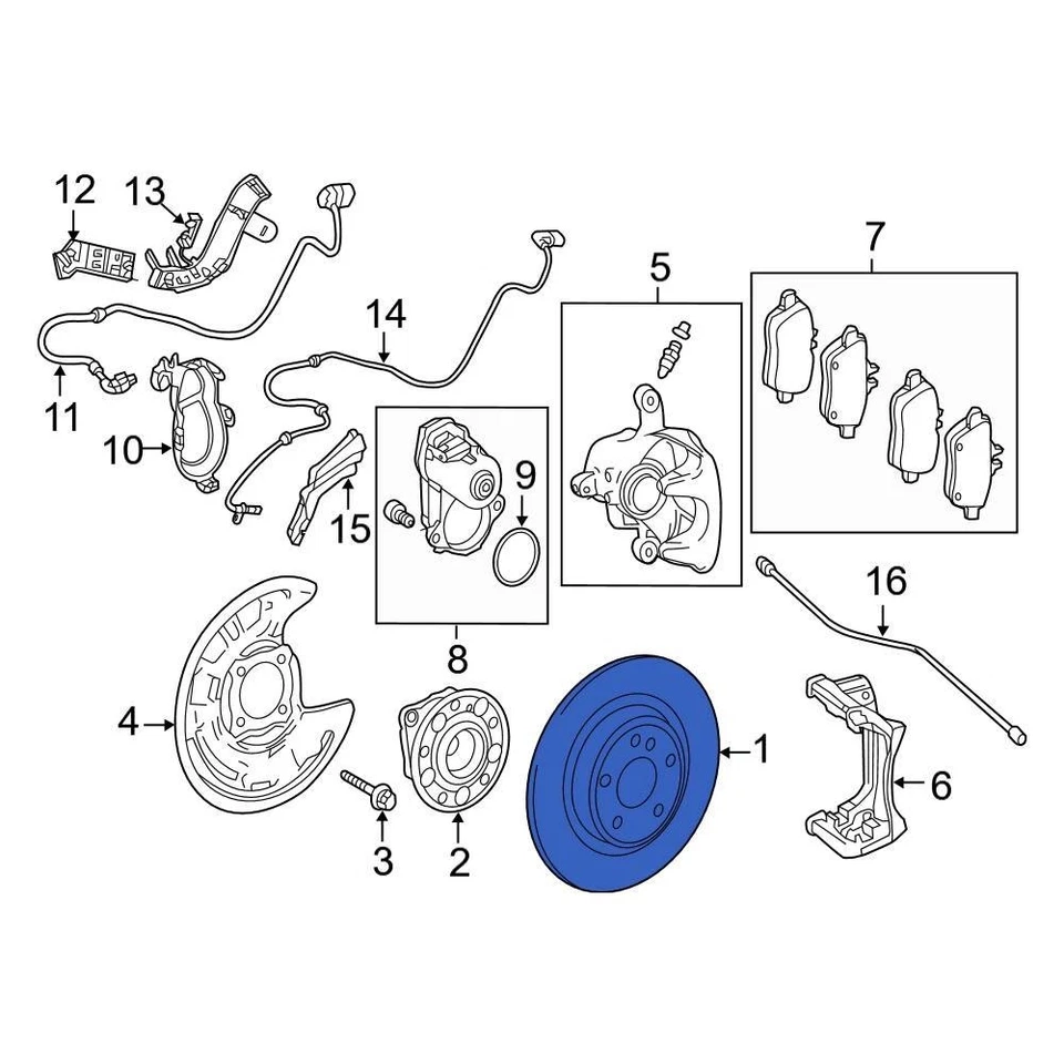 For Mercedes-Benz SLC43 AMG 17-20 Mercedes-Benz 1724230112 Rear Disc Brake Rotor Foto 2 de 4