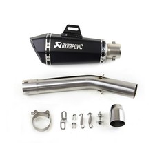 For Yamaha YZF R6 1998-2005 Exhaust Mid Pipe Black Muffler Tips Slip on System