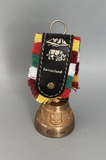 SWISS STYLE COWBELL SWITZERLAND & LUCERNE WRITTEN ON BELL BY HAND TOURIST WARE