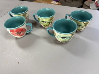 The Pioneer Woman 16 oz Stoneware Coffee Cups Mugs VINTAGE BLOOM Set of 6 |  eBay
