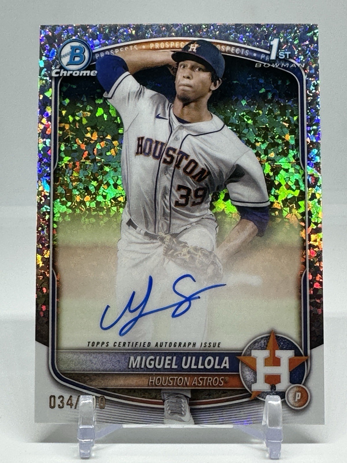 2025 Bowman Chrome #CPA-MU Miguel Ullola 1st Auto Mini Diamond /100 BJBY