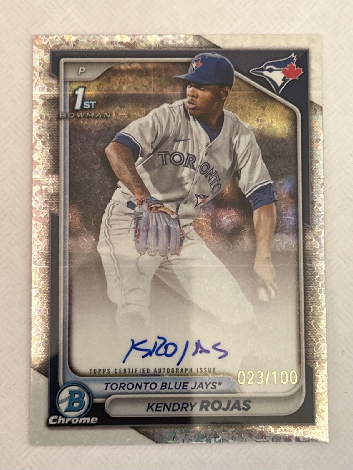 2024 Bowman Chrome 1st Kendry Rojas Mini Diamond Refractor Auto /100 #CPA-KR