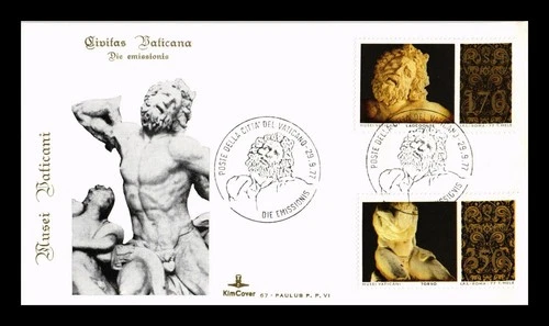Dr Jim Stamps Vatican KimCover Vatican Museum Sculptures 2v Set First Day Cover