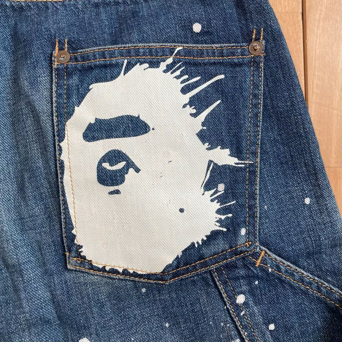 BAPE APE HEAD Painter Denim Pants A Bathing Ape Size M | eBay
