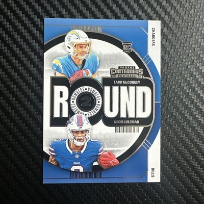 2024 Panini Contenders - Round Numbers Keon Coleman, Ladd McConkey #9 (RC)