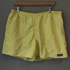 Patagonia Baggies Shorts Mens Large 4” Inseam Yellow Swim Trunks Mesh Lined
