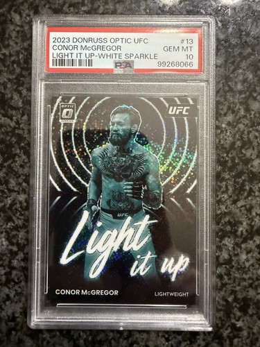 2023 Donruss Optic UFC Light It Up White Sparkle Conor McGregor PSA 10 Gem Mint