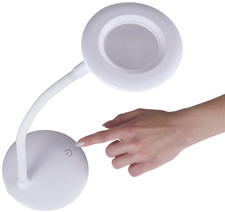 Aufladbare LED Lupenlampe mit Akku Kabellos Lupenleuchte 3x Vergrößerung
