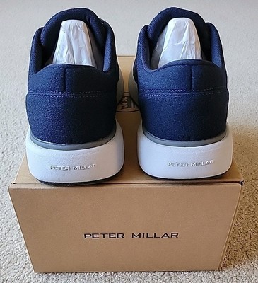 New Peter Millar Men\'s Glide Performance Wool Sneaker Slip On Shoes Navy Blue 10 New Peter Millar Men main image 2