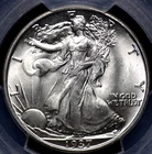 1937 WALKING LIBERTY HALF PCGS MS 65 FLASHY WHITE GEM, GREAT STRIKE AND MINT