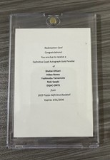2025 Topps Definitive Quad 1/1 Auto Shohei Ohtani Nomo Sasaki Yamamoto Gold