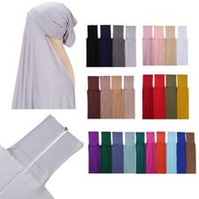 Cotton Headscarves for Women Muslim Hijab Scarf with Cap Head Wear Wraps Shawls