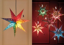 Hand Made Eco Friendly 7 point Paper Star Light Shades Fair Trade