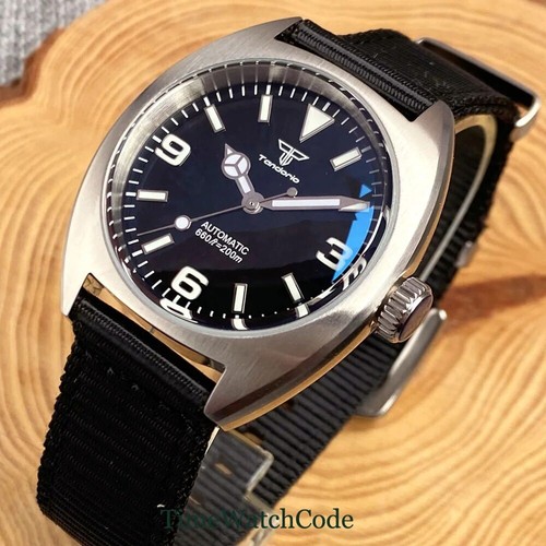 Reloj automático de buceo militar Tandorio para hombre NH35 PT5000 36 mm cristal zafiro - Imagen 3 de 26