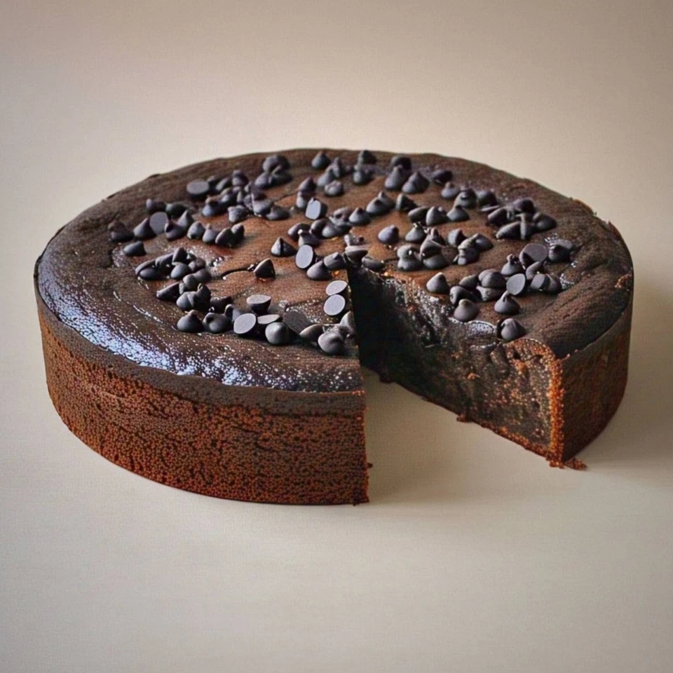 Andy Anand 无糖黑巧克力片蛋糕 9 英寸(2.8 磅),第二天发货 — 第 3/4 张图片