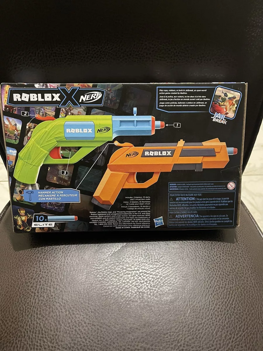 NERF ROBLOX JAILBREAK: ARMORY, INCLUDES 2 HAMMER-ACTION BLASTERS