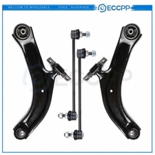 4pcs For 2007-2011 12 Nissan Sentra Front Lower Control Arms Sway Bar Links Kit