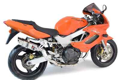 VTR1000 F Firestorm (SC36) Auspuff High Level Rund Schalldämpfer Enddosen 200SS