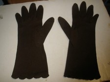 Vintage Brown Women's Gloves Size Medium 7 NICE