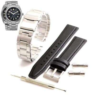 Steel Bracelet & Leather Replacement Watch Band Strap For Citizen BM8560-53E 88E