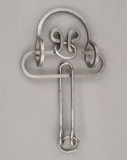 Puzzle made from Solid Square & Round Steel Rods 7"Wide 10.5"Long  FREE SHIPPING