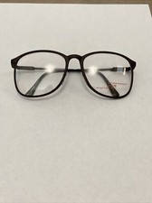 Vintage New NOS Europa Carson Brown Plastic Flex Frame RX Glasses 54-17-140