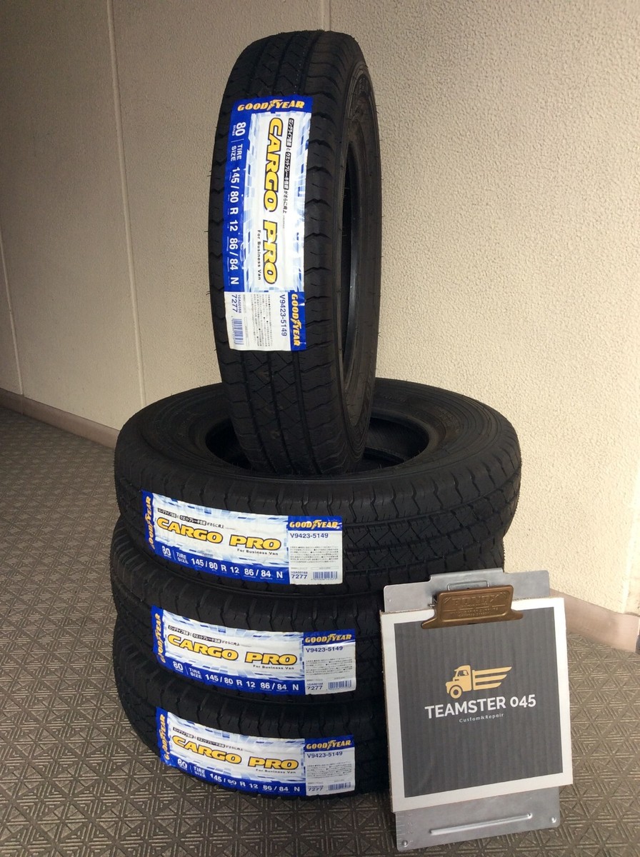 R8444IS グッドイヤー カーゴプロ 145/80R12 86/84N LT 12インチ サマータイヤ 22年製 4本