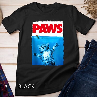 Paws Cat and Mouse Top, Cute Funny Cat Lover Parody Unisex T-shirt