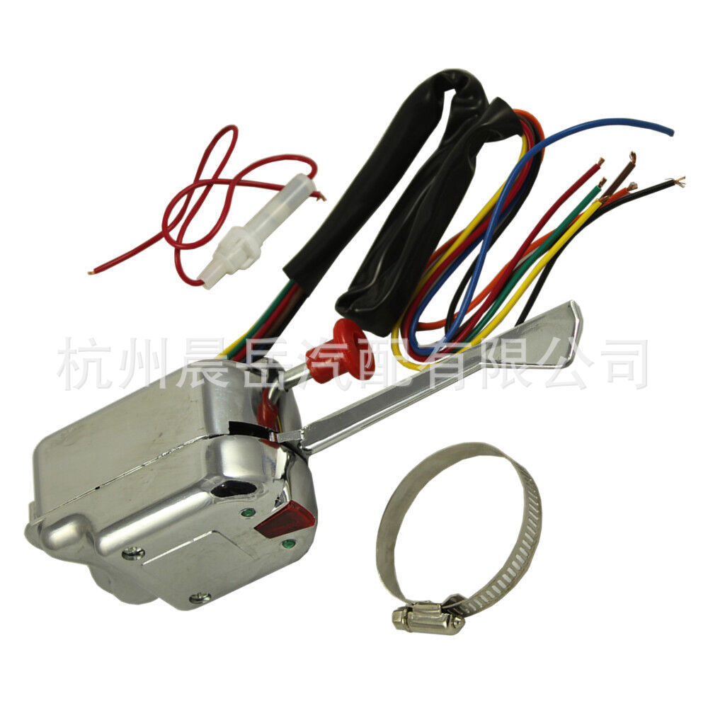 Keenso Interruttore Frecce Universale 12V Cromato - Hot Rod, Auto, Camper, Dune Buggy - Facile Installazione