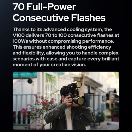 Godox V100C 100W Camera Flash Speedlite Touch Screen + X3C Trigger For Canon - Picture 14 of 20