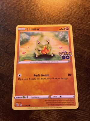 Pokemon Larvitar - 037/078 - Common NM-Mint Pokemon Go E234*