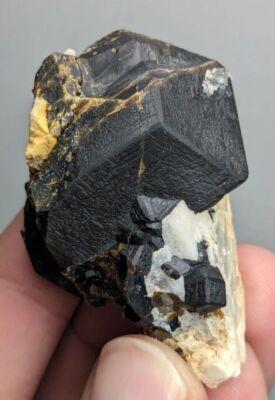 Natural aesthetic big dark brown andradite with natural beautiful etching 