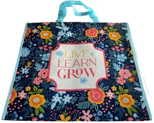 Reusable Tote Bag 18" X 19" X 7"  LIVE/LEARN/GROW