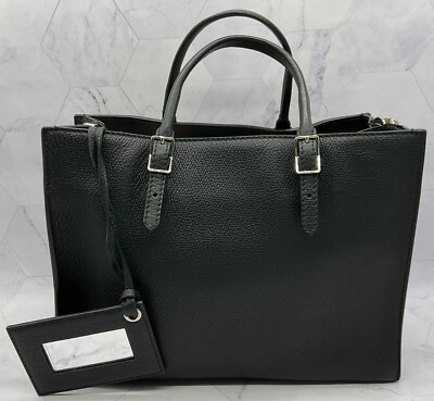BALENCIAGA Grained Calfskin Papier A6 Side Zip Tote Hand bag Open