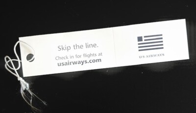Lot US Airways Envoy - Kit Amenity Bag + 11 Étiquettes Bagages - Occasion/Neuf