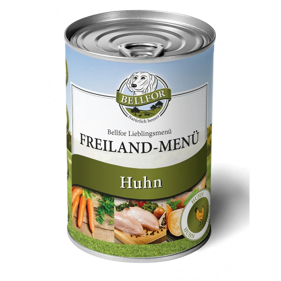 Bellfor Hunde Nassfutter Getreidefrei Ausgewachsene Hunde mit Huhn Lamm 8x 400g - Bild 4 von 4