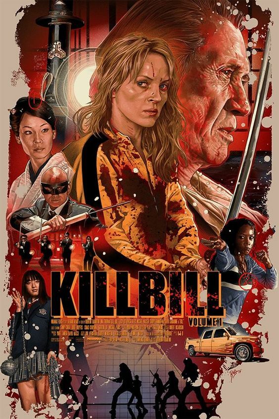 Tableau Kill Bill 50x70 cm | Toile déco cinéma salon Tarantino